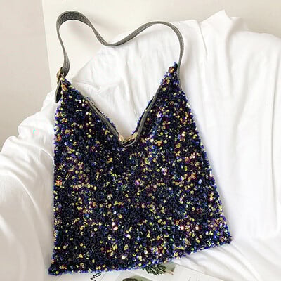 Modne torbe na rame velikog kapaciteta za žene Sjajne torbe sa šljokicama Ženske torbe za kupnju Pack bolsa feminina