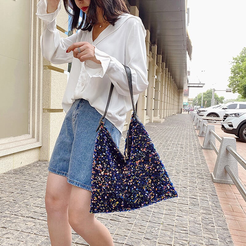 Modne torbe na rame velikog kapaciteta za žene Sjajne torbe sa šljokicama Ženske torbe za kupnju Pack bolsa feminina
