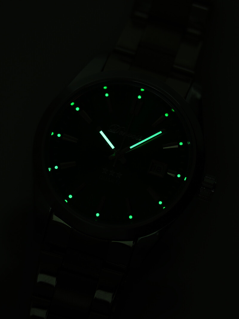 Denvosi Ceas de cuarț luminos pentru bărbați, la modă simplă, lejeră