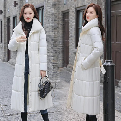 Zimska ženska jakna Kaput 2023 Nova duga parka Ženski pamučni kaput s donjim pamukom Debele tople jakne Vjetrootporne Ležerne studentske pufer kaput
