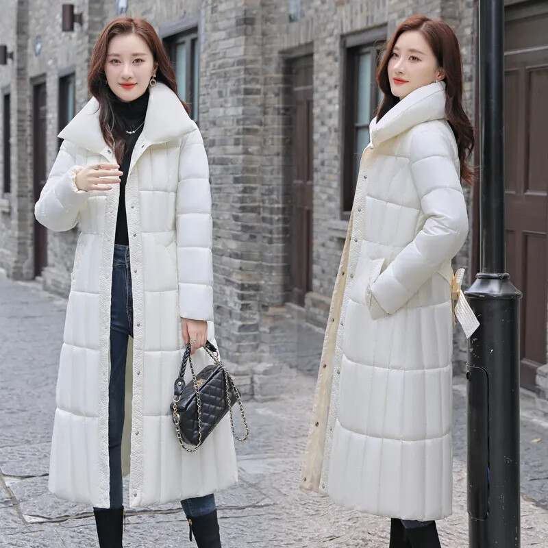 Zimska ženska jakna Kaput 2023 Nova duga parka Ženski pamučni kaput s donjim pamukom Debele tople jakne Vjetrootporne Ležerne studentske pufer kaput