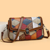 Ženska kurirska torba Nova jednobojna spojena nova trendi široka naramenica Mala četvrtasta torba Retro ležerna jednostavna torba preko ramena