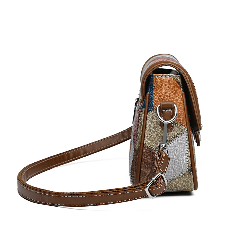 Ženska kurirska torba Nova jednobojna spojena nova trendi široka naramenica Mala četvrtasta torba Retro ležerna jednostavna torba preko ramena