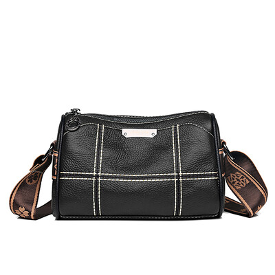 Γυναικείες τσάντες από γνήσιο δέρμα Luxury Designer 3 στρωμάτων Τσάντες χιαστί ώμου από δέρμα αγελάδας Γυναικείες τσάντες Messenger μεγάλης χωρητικότητας