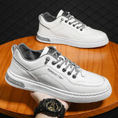 Muške kožne cipele Udobne ležerne poslovne Bijele sportske cipele Ravne natikače Uredske muške cipele Neklizajuće Zapatos Hombre