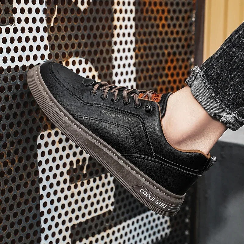 Muške kožne cipele Udobne ležerne poslovne Bijele sportske cipele Ravne natikače Uredske muške cipele Neklizajuće Zapatos Hombre