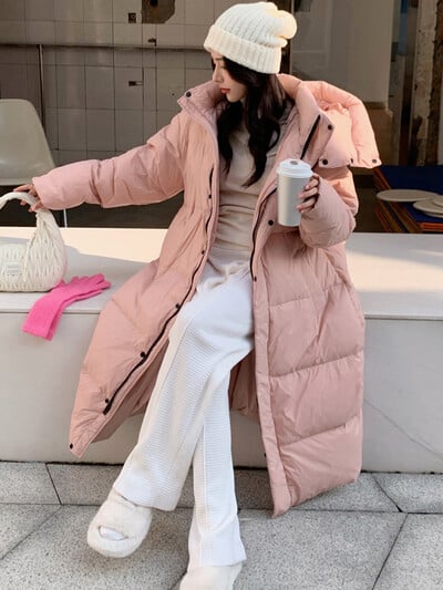Υπερμεγέθη Πάρκα Γυναικεία Χειμώνα Ζεστό Μακρύ Παλτό Γυναικείο Κομψό Χοντρό Μπουφάν Γυναικεία Γυναικεία Φαρδιά Εξωτερικά Ενδύματα με κουκούλα