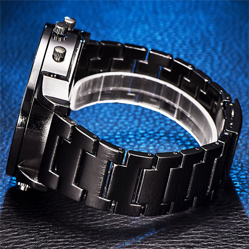 5,6 cm Veliko lice Poznata marka DZ Dizajnerski satovi Muška moda Ležerna traka od legure Golden Date Kvarcni sat Montres de Marque de Luxe