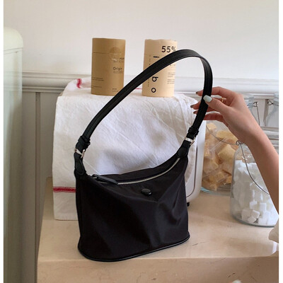 Kpop Vodootporna najlonska torba ispod pazuha za žensku torbicu, mala, ležerna, lagana, ženska torba na rame preko ramena torbice bolsa feminina roza