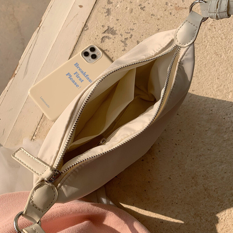 Kpop Vodootporna najlonska torba ispod pazuha za žensku torbicu, mala, ležerna, lagana, ženska torba na rame preko ramena torbice bolsa feminina roza