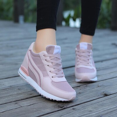 Tenisice na tanku petu sa skrivenim petama Ženske cipele na vezanje Prozračne proljetne ženske cipele Za vanjske aktivnosti Natikače za slobodno vrijeme Povećajte