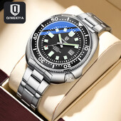 QINGXIYA uhiuus moekujundusega kuupäev kvartskell meestele roostevabast terasest veekindlast helendav meeste käekellad Relogio Masculino