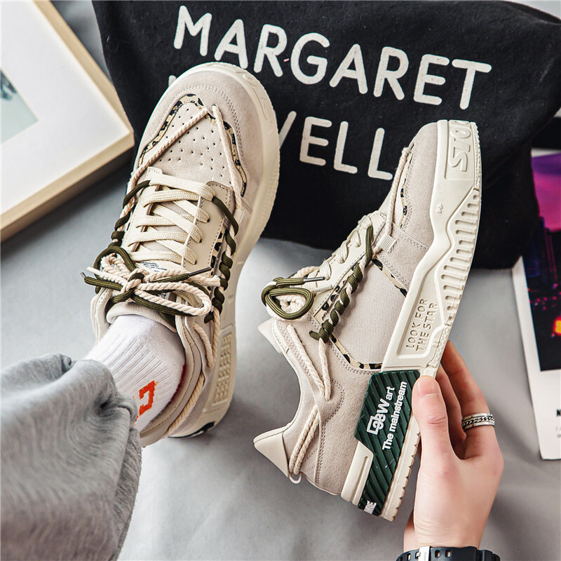 Meeste vulkaniseeritud jalanõud Mugavad hingavad rulajalatsid vabaaja platvormiga tossud Meeste tennised tennised