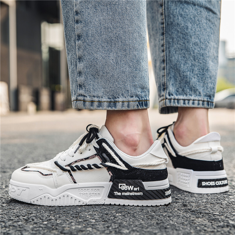 Meeste vulkaniseeritud jalanõud Mugavad hingavad rulajalatsid vabaaja platvormiga tossud Meeste tennised tennised