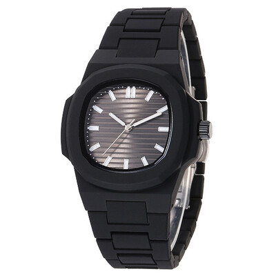 Ceas Bărbați Femei Orologio Clasic Cuplu Simplu Negru Alb Curea din Silicon Ceas Ceas de mână Cuarț Bărbat Bărbat Moda Ceas Damă