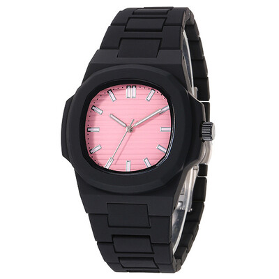 Ceas Bărbați Femei Orologio Clasic Cuplu Simplu Negru Alb Curea din Silicon Ceas Ceas de mână Cuarț Bărbat Bărbat Moda Ceas Damă