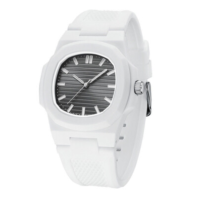 Ceas Bărbați Femei Orologio Clasic Cuplu Simplu Negru Alb Curea din Silicon Ceas Ceas de mână Cuarț Bărbat Bărbat Moda Ceas Damă