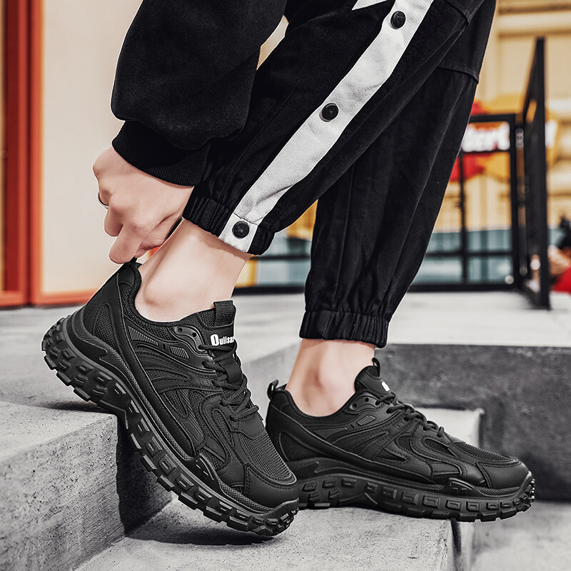 Meeste vabaajaspordijalatsid, hingavad välijooksujalatsid, kerged libisemisvastased üliõpilasjalatsid, pehme tallaga meeste spordijalatsid