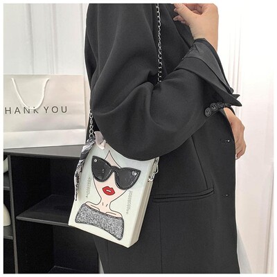 Modna osobnost naočale Beauty Girl torba na rame Modna kićanka Prety ženska torba preko ramena