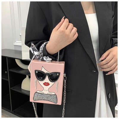 Modna osobnost naočale Beauty Girl torba na rame Modna kićanka Prety ženska torba preko ramena