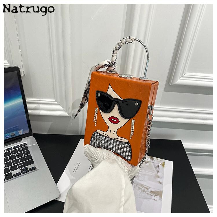 Modna osobnost naočale Beauty Girl torba na rame Modna kićanka Prety ženska torba preko ramena