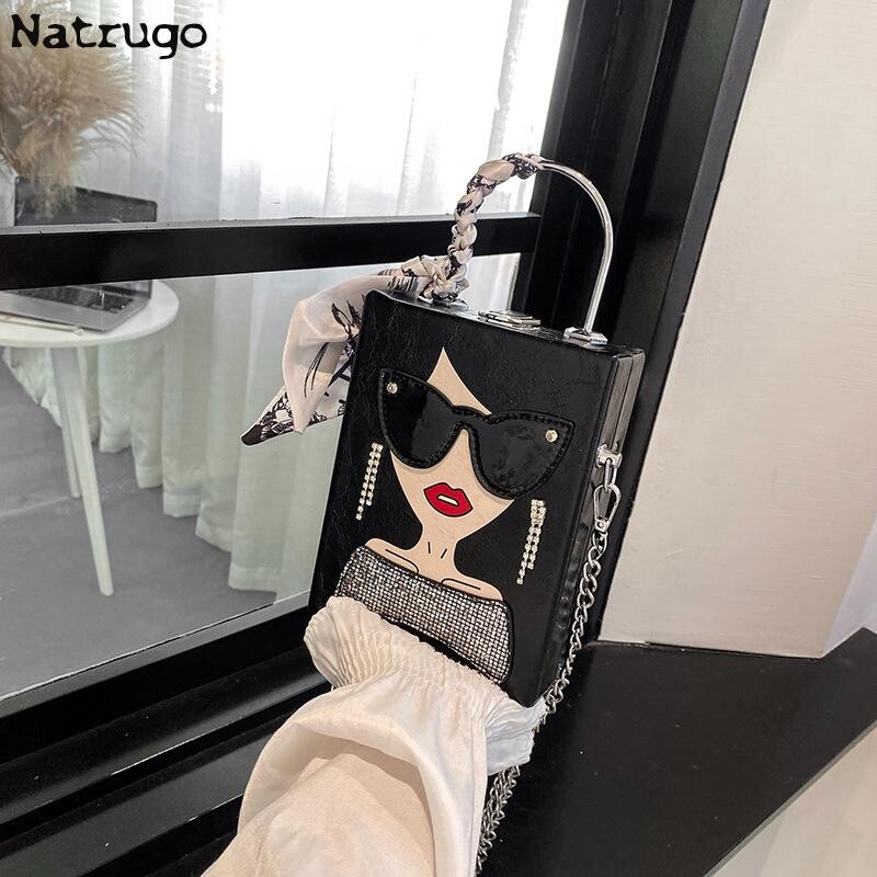 Modna osobnost naočale Beauty Girl torba na rame Modna kićanka Prety ženska torba preko ramena