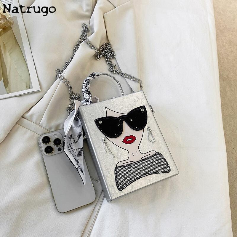 Modna osobnost naočale Beauty Girl torba na rame Modna kićanka Prety ženska torba preko ramena