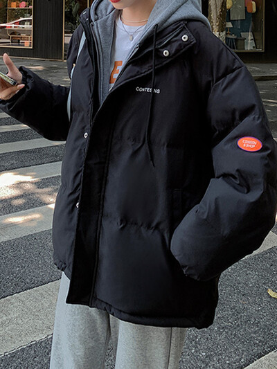 Naiste vintage roosa parkjakk 90ndate moodne soe kapuuts Puuvillane jope polsterdatud jakk Ülerõivad Harajuku 2000. aastate talveriided