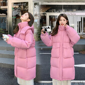 Zimska nova topla debela parka Gornja odjeća Snowwear Jakna Široki pamučno podstavljeni kaput s kapuljačom Srednje dugačak kaput Ženska pamučna donja jakna