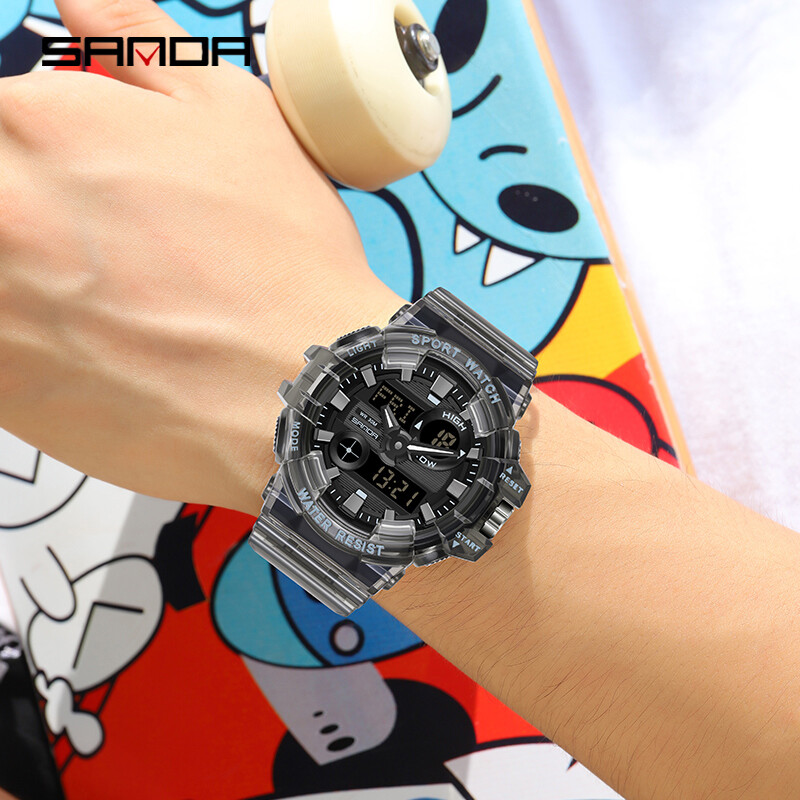 SANDA Vrhunska marka G style muški satovi Sportski vojni kvarcni sat za muškarce LED digitalni sat Vodootporni sat Relogio Masculino