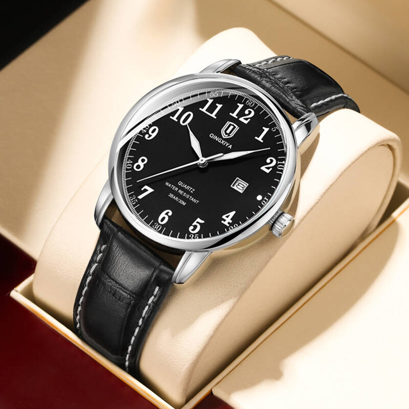 QINGXIYA Fashion Date kvarcni muški satovi vrhunske marke, luksuzni kožni remen, muški sat, sportski muški sat Hodinky Relogio Masculino