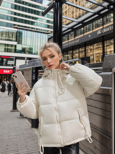 Ženska podstavljena jakna 2024. Zimska novost, deblja topla pamučna jakna s kapuljačom Ženska jakna s patentnim zatvaračem čiste boje Ženska odjeća