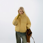 Tanak kratki topli kaput s kapuljačom Ženska gornja odjeća 2024. Nova zimska ženska ležerna pamučna jakna s kapuljačom Ženske gornje jakne čiste boje