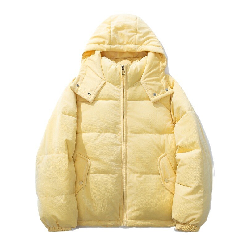 Tanak kratki topli kaput s kapuljačom Ženska gornja odjeća 2024. Nova zimska ženska ležerna pamučna jakna s kapuljačom Ženske gornje jakne čiste boje