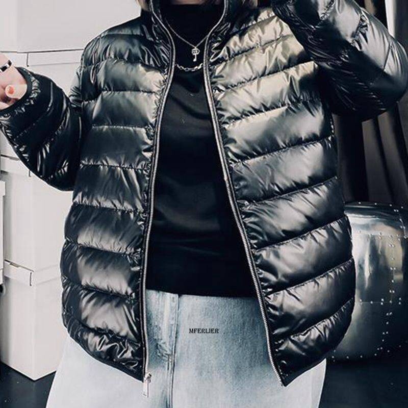 Velika veličina 10XL 170 kg Ženska kratka jakna Zimska debela samostojeća kragna Podstavljeni kaputi Ženske korejske široke pufer parke Ženska gornja odjeća