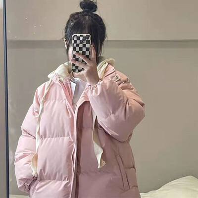 Parke 2024, nova modna zimska pufer jakna, topla ženska jakna s kapuljačom, pamučni kaput velikih veličina, ležerna ženska jakna, debela djevojka s pismom