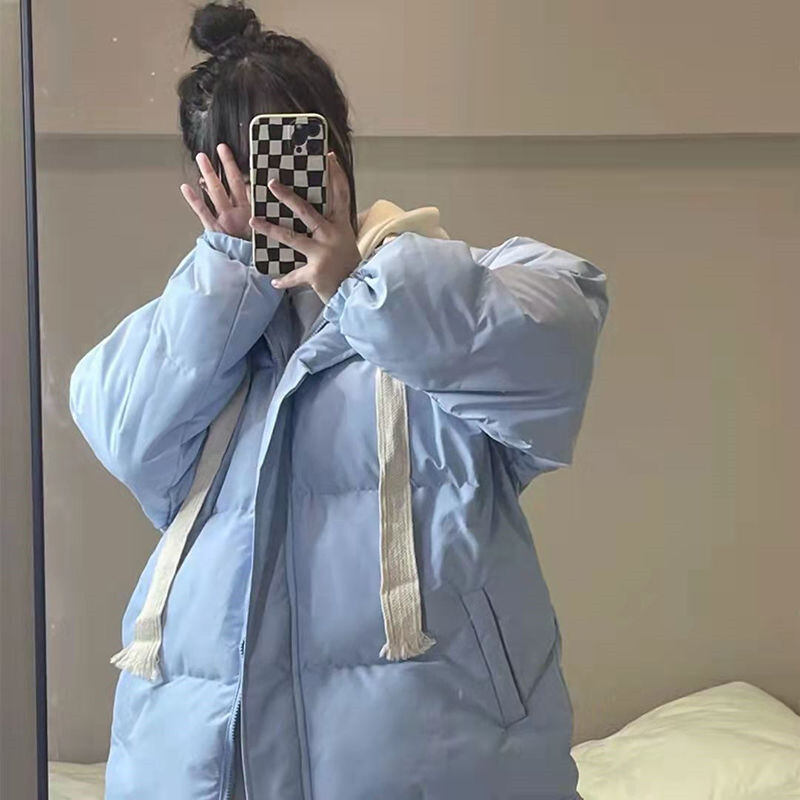 Parke 2024, nova modna zimska pufer jakna, topla ženska jakna s kapuljačom, pamučni kaput velikih veličina, ležerna ženska jakna, debela djevojka s pismom