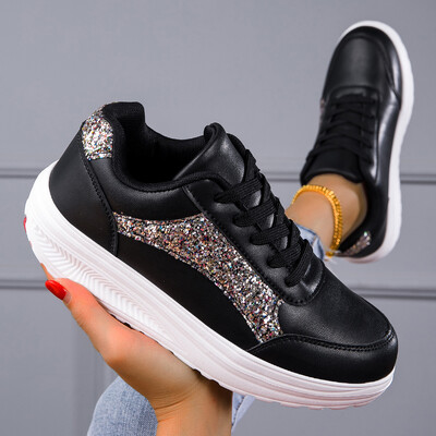 Ženske tenisice Prozračne ležerne Ženske čarape Cipele na vezanje Ženske ravne cipele Ženske proljetne Vulkanizirane za trčanje Zapatillas De Mujer