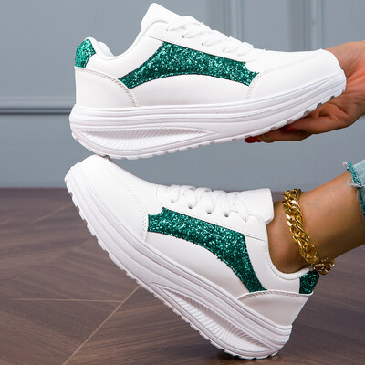 Ženske tenisice Prozračne ležerne Ženske čarape Cipele na vezanje Ženske ravne cipele Ženske proljetne Vulkanizirane za trčanje Zapatillas De Mujer