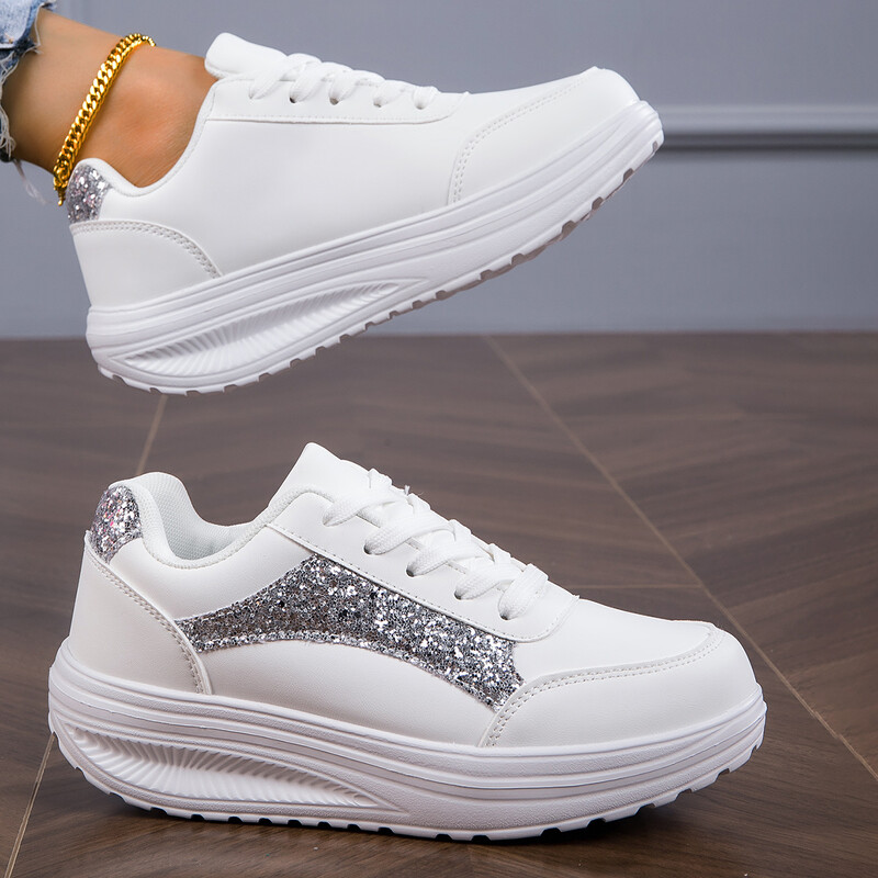 Ženske tenisice Prozračne ležerne Ženske čarape Cipele na vezanje Ženske ravne cipele Ženske proljetne Vulkanizirane za trčanje Zapatillas De Mujer