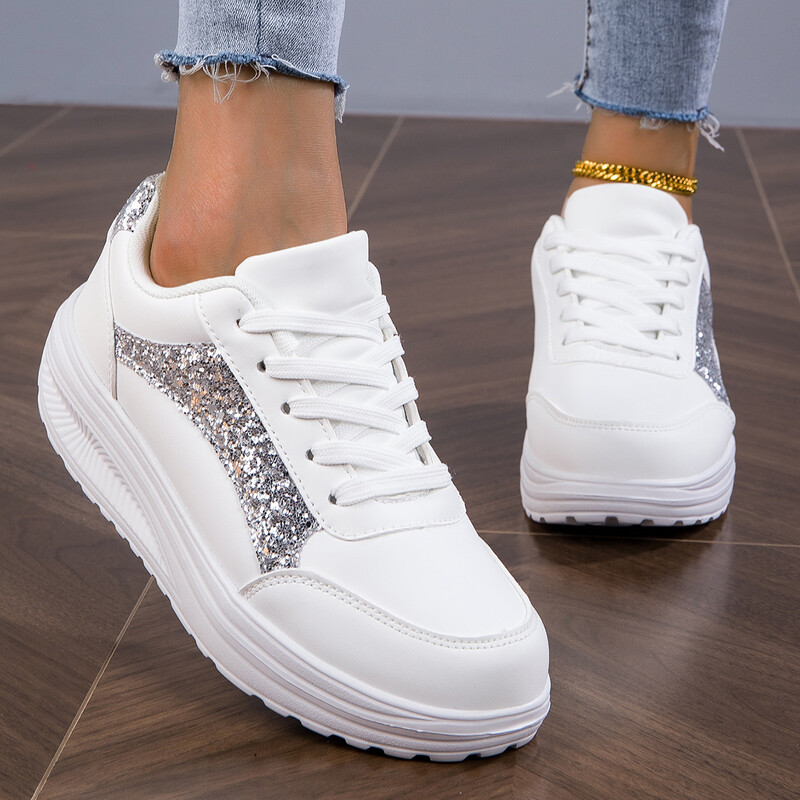 Ženske tenisice Prozračne ležerne Ženske čarape Cipele na vezanje Ženske ravne cipele Ženske proljetne Vulkanizirane za trčanje Zapatillas De Mujer