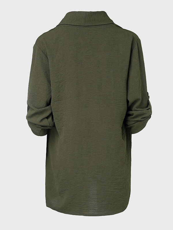 Otvoreni prednji kaput sa zavrnutim rukavima Kardigan Gornja ženska jakna