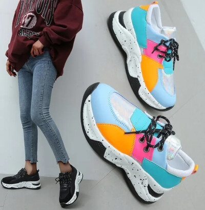 Ljetne vruće ženske cipele 2024. Ženske tenisice Leopard mrežaste zadaha Ženske cipele za trčanje na otvorenom Ravna platforma Zapatos Mujer