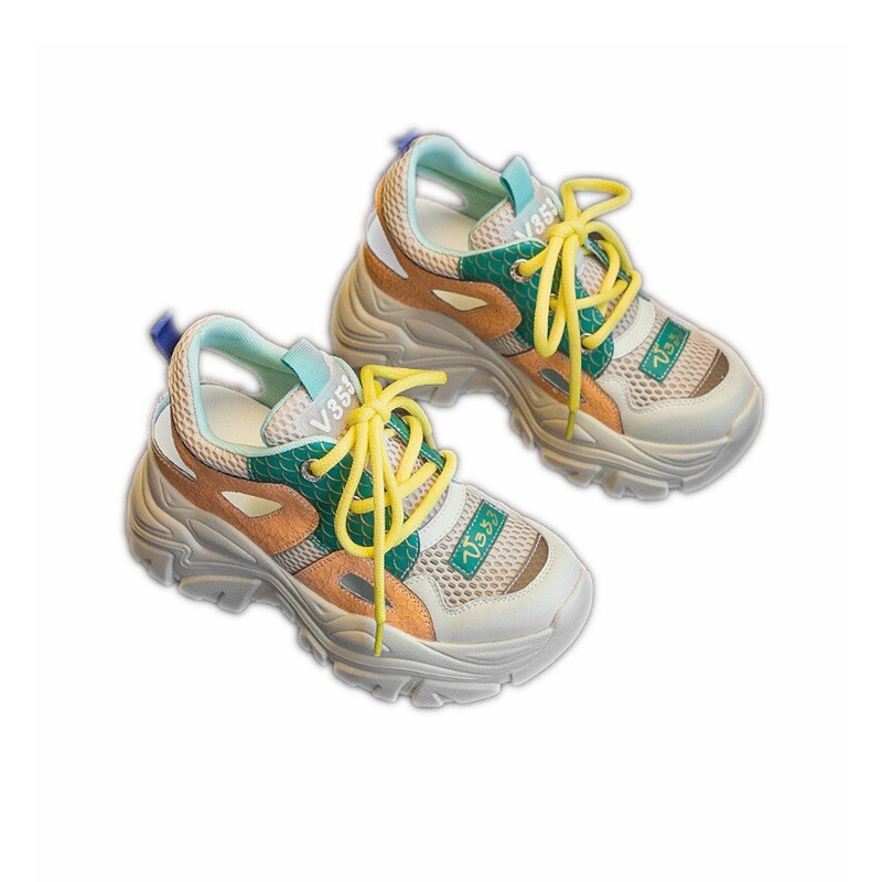 Nove ženske tenisice iz 2023. Proljetne šljokice Ležerne ženske cipele s visokom potpeticom na petu Pletene ženske vulkanizirane cipele