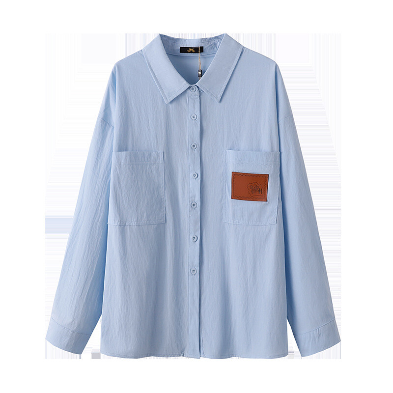 150 Kg Žensko grudi veće veličine 162 Proljeće ljeto Polo majica dugih rukava BT Hong Kong Style Slim Top Plava 6XL 7XL 8XL 9XL 10XL