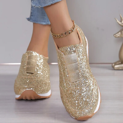 Moda femei primăvară toamnă paiete panza pantofi femei pantofi casual femei platformă superficială vulcaniza pantofi Zapatillas Mujer