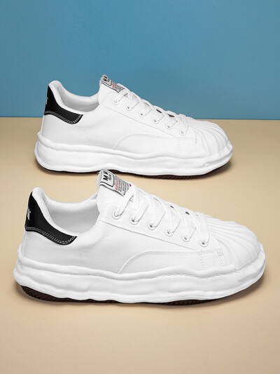 Meeste paksu tallaga lõuendist spordijalatsid madala lõikega vabaajaspordijalatsid, moekad ja mitmekülgsed polsterdatud meeste vabaaja spordijalatsid