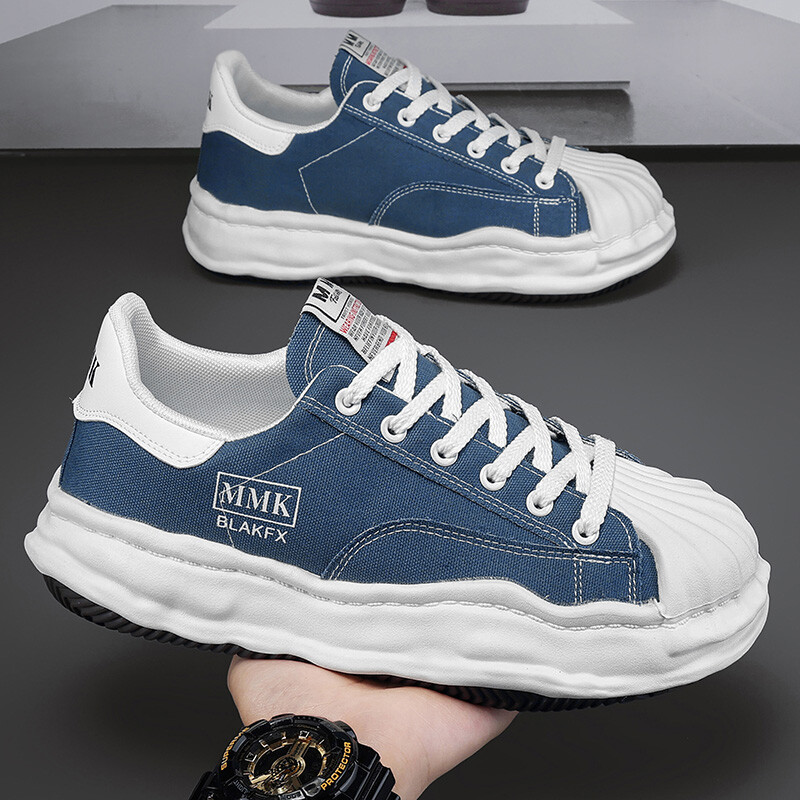 Meeste paksu tallaga lõuendist spordijalatsid madala lõikega vabaajaspordijalatsid, moekad ja mitmekülgsed polsterdatud meeste vabaaja spordijalatsid