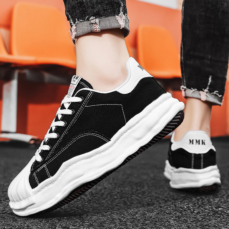 Meeste paksu tallaga lõuendist spordijalatsid madala lõikega vabaajaspordijalatsid, moekad ja mitmekülgsed polsterdatud meeste vabaaja spordijalatsid