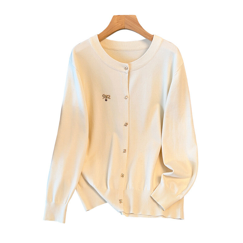 170Kg Plus Size Naiste rinnakorv 160 Kevad-sügis lahtine kardigan V-kaelusega kampsun Kootud mantel Must aprikoos 5XL 6XL 7XL 8XL 9XL 10XL